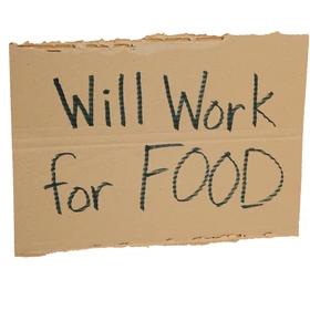 Will Work for Food Sign